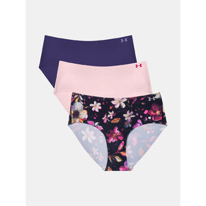 Under Armour Feh&eacute;rnemű N&otilde;i Under Armour Ua Pure Stretch Noshow Hipster-Print bugyi