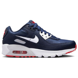 Nike Air Max 90 Leather Obsidian Track Red (GS) utcai cipő