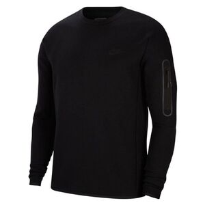 Nike Tech Fleece kereknyakú pulóver fekete